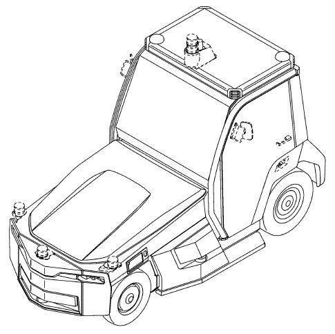 自動運転トーイングトラクタの全体斜視図