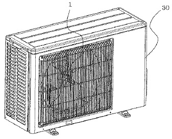 空気調和機の室外機の斜視図