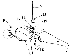 宙吊り状態の側面図