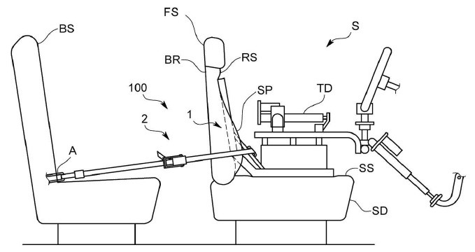 自動運転ロボットの運転席への搭載図
