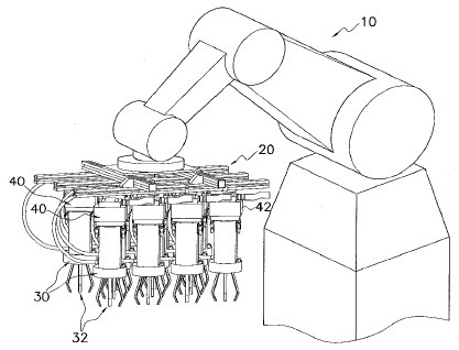 ロボットアームの斜視図